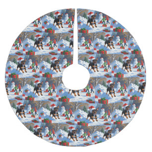 Affenpinscher Kerst Sneeuwscène Kerstboom Rok