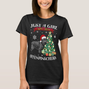 Affenpinscher Kerstboom Affenpinscher Santa H T-shirt