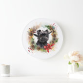 Affenpinscher Kerstkrans feestelijke pup Grote Klok (Huis)