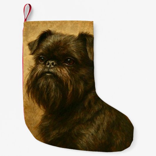Affenpinscher Kleine Kerstsok (Voorkant)
