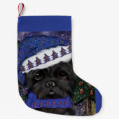 Affenpinscher Kleine Kerstsok (Voorkant)