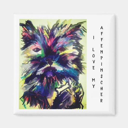 Affenpinscher Magnet Magneet (Voorkant)