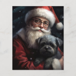 Affenpinscher met Sinterklaas Feestelijke Kerstmis Flyer