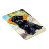 Affenpinscher op het strand, zomer cadeau voor hon magneet (Rechterzijde)
