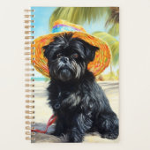 Affenpinscher op strand, zomercadeau voor hondenli planner (Voorkant)