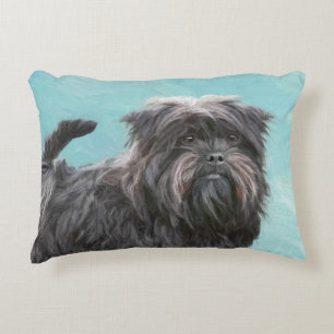 Affenpinscher Painting - Cute Original Dog Art Accent Kussen