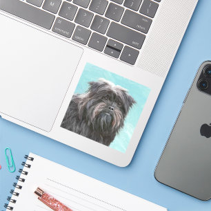 Affenpinscher Painting - Cute Original Dog Art Sticker
