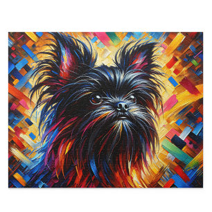 Affenpinscher Puzzel: Zwarte Monkey Terrier Legpuz Legpuzzel