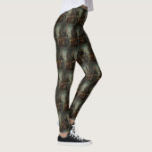 Affenpinscher Rijden Motorfiets Halloween Eng Leggings (Rechts)