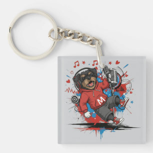 Affenpinscher Rockster Zanger Muzikale Podcast Kun Sleutelhanger