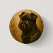 Affenpinscher Ronde Button 3,2 Cm (Voorkant)