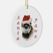 Affenpinscher Santa Paws Keramisch Ornament (Rechts)