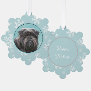 Affenpinscher Schilderij - Mooie Originele Honden Ornament Kaart