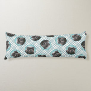 Affenpinscher Schilderij Zwart en Zilver Dog Art Lichaamskussen