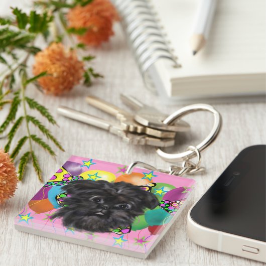Affenpinscher Sleutelhanger (Voorkant Rechts)