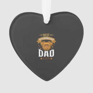 Affenpinscher Vader Ever Honden Gezicht Pootafdruk Ornament