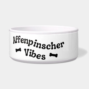 Affenpinscher Vibes Keramische Hondenbak Voerbakje