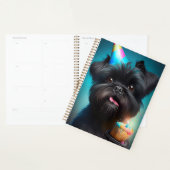 Affenpinscher viert Birthday Balloons cake Planner (Display)