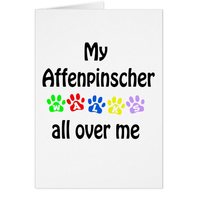 Affenpinscher Wandelingen Design (Voorkant)