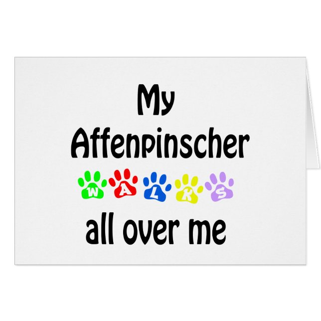 Affenpinscher Wandelingen Design (Voorkant Horizontaal)