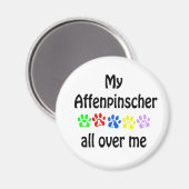 Affenpinscher Wandelingen Design Magneet (Voorkant / Achterkant)