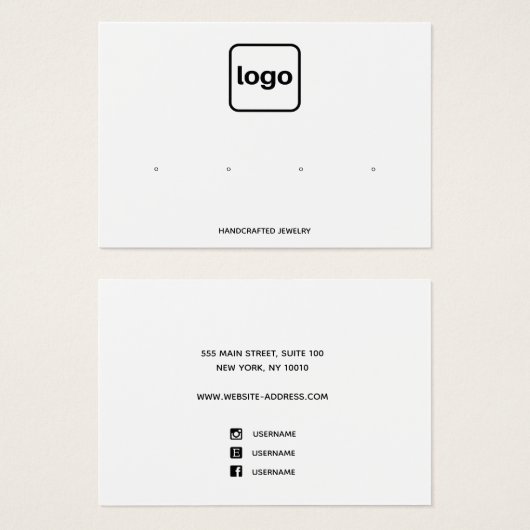 Affichage Ajouter un logo Horizontal Quatre trous  (Devant & derrière)