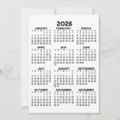 Affichage de l'année complète Calendrier Carte bla (Devant)