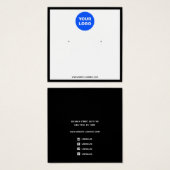 Affichage de l'oreille blanche du Carré de logo (Devant & derrière)