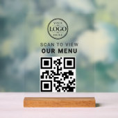 Affichage de menu sur table avec code QR (Neutre)
