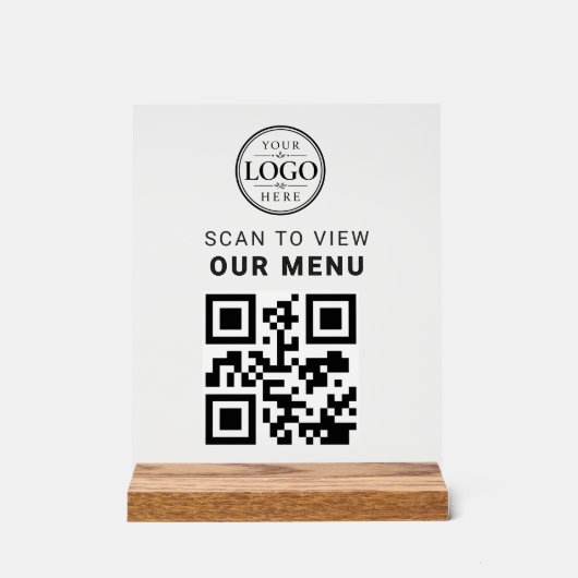Affichage de menu sur table avec code QR (Recto)