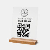 Affichage de menu sur table avec code QR (Angle)