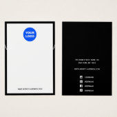 Affichage du collier noir blanc de logo (Devant & derrière)