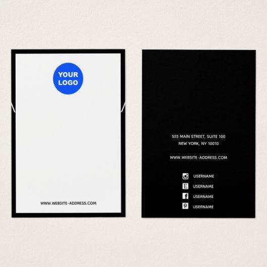 Affichage du collier noir blanc de logo (Devant & derrière)