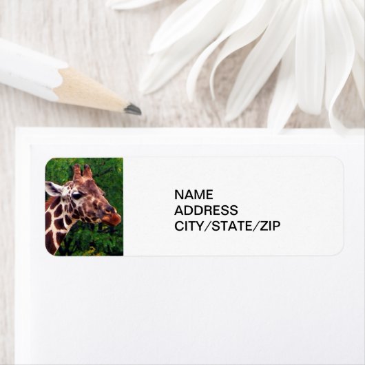 AFFICHAGE DU ÉTIQUETTE DE ADRESSE GIRAFFE (En situation)