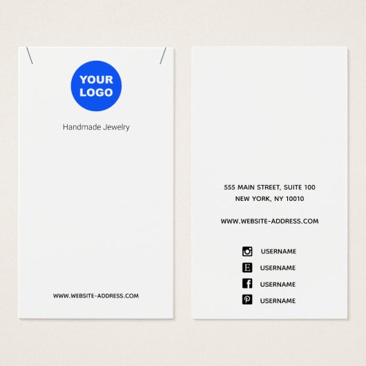 Affichage du Pendentif de collier de logo blanc pe (Devant & derrière)