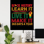 Affiche 100 jours d'apprentissage de l'histoire de (Bureau à domicile)