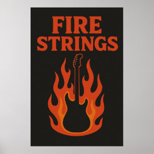 Affiche 11, Cordes de feu, Vintage