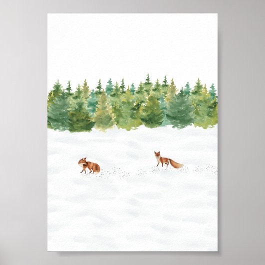 Affiche (12,7 x 17,8 cm) - Scène hivernale (Devant)