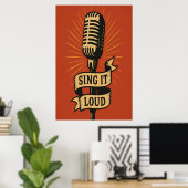 Affiche 13, Chante-le fort, Vintage (Bureau à domicile)