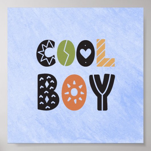 Affiche (15,2 x 15,2cm) - Cool Boy (Devant)