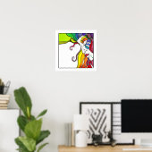 AFFICHE 16" X 16" Electra Pop Art Diva (Bureau à domicile)