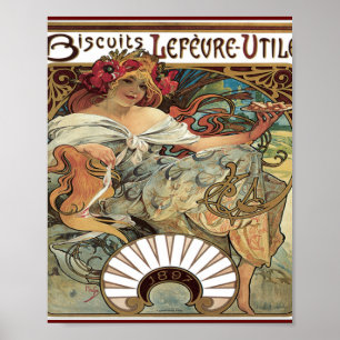 Affiche 1896 vintage d'art de LeFevre Utle de