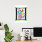 AFFICHE 18"x24" - HEURE MARTINI, Cocktails (Bureau à domicile)