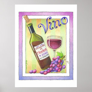 AFFICHE 18"x24" - TU M'AS EU AU MERLOT - Art du Vi