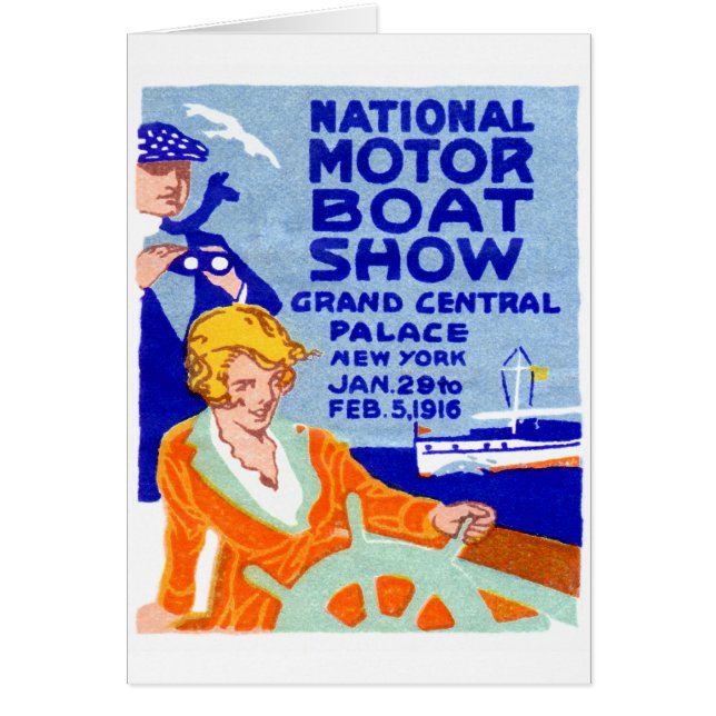 Affiche 1916 de salon nautique (Devant)