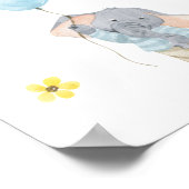 Affiche 21.6x27.9cm - Petit Éléphant Avec Ballon (Coin)