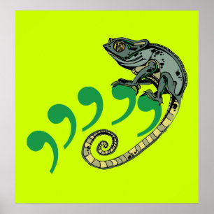 Affiche $24,95 de caméléon de virgule