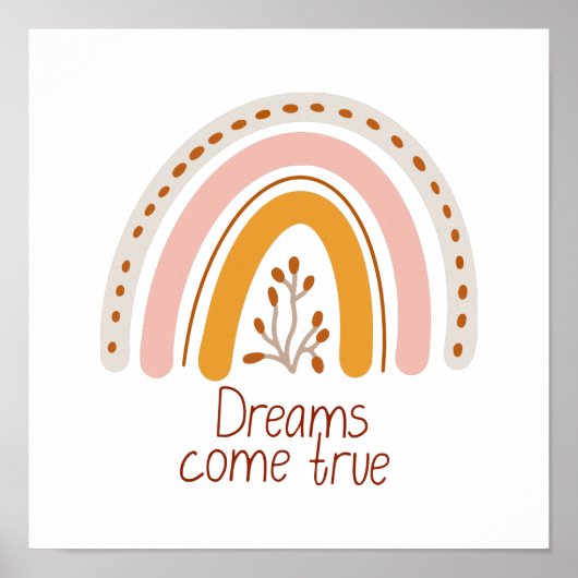Affiche 30,5 x 30,5 cm - Rainbow Dreams Come True (Devant)