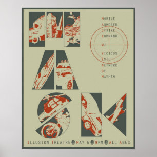 Affiche #3 de concert de masque