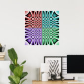 Affiche 52x52 ou plus petite, Cercles abstraits et (Bureau à domicile)